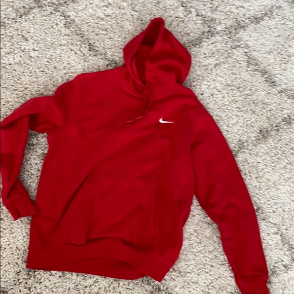 nike black red hoodie